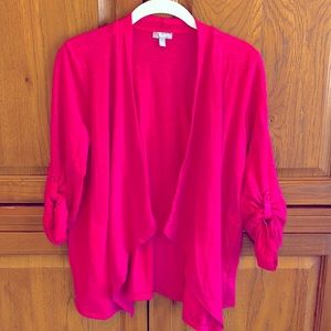 Talbots hot pink swing jacket/cardigan. PM.